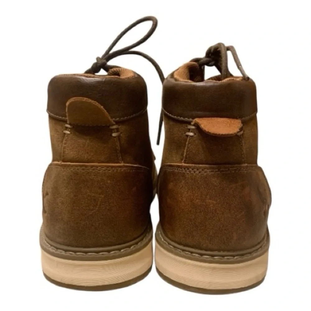 Men’s Eddie Bauer‎ Stahl Peak Men's Brown Leather Boots Lace-Up Size 8M